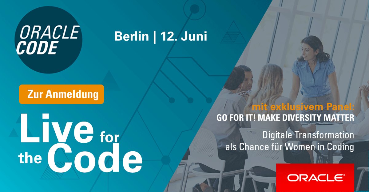 AndreaZengin's tweet photo. Alle CoderINNEN &amp; EntwicklerINNEN Aufgepasst! Trinke #IoT gebrautes Bier! Spreche mit dem Chatbot Roboter! Und: diskutiere über WoMan in IT! #OracleCode kommt nach Berlin am 12. Juni: https://t.co/uPEbUFW1wH  #Diversity #AI #ML #Blockchain #Container #DevOps #Java #Kubernetes https://t.co/afKq4lfEpa