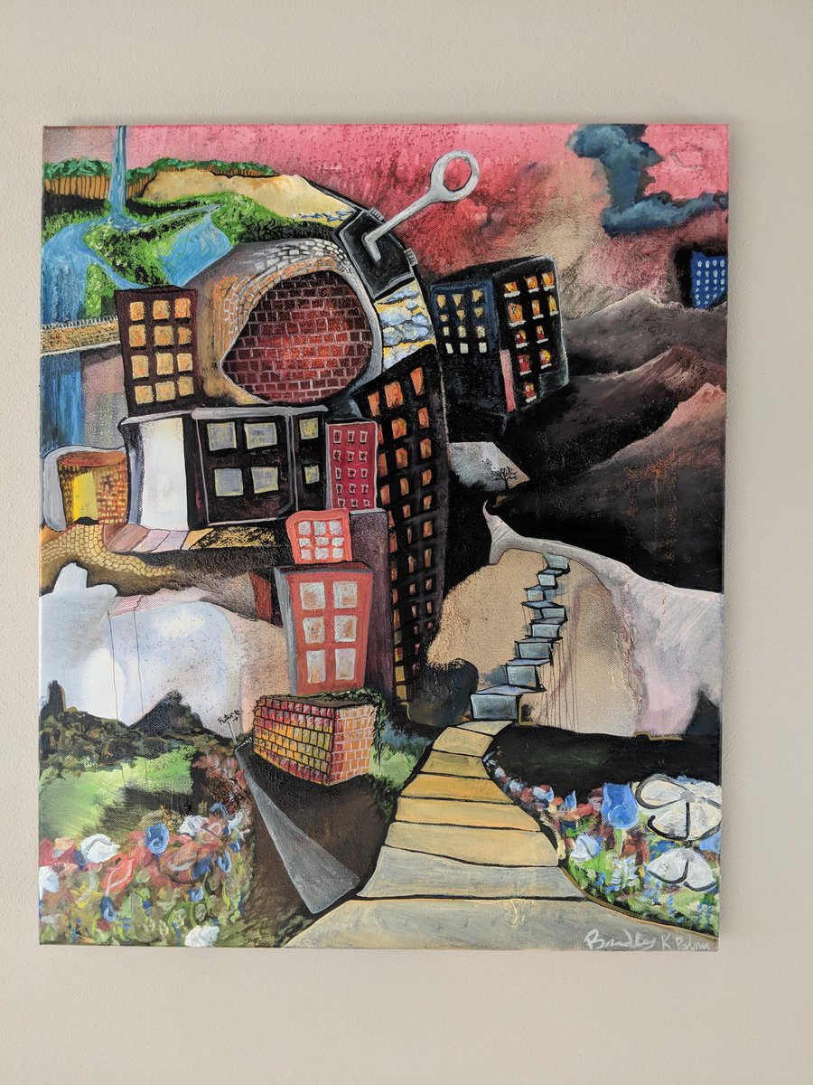 BKP_ART's tweet photo. My latest work "The City Limits... The Mind" BKP original #painting #art #Oil #landscape #contemporaryart https://t.co/fTXCDIKRNg