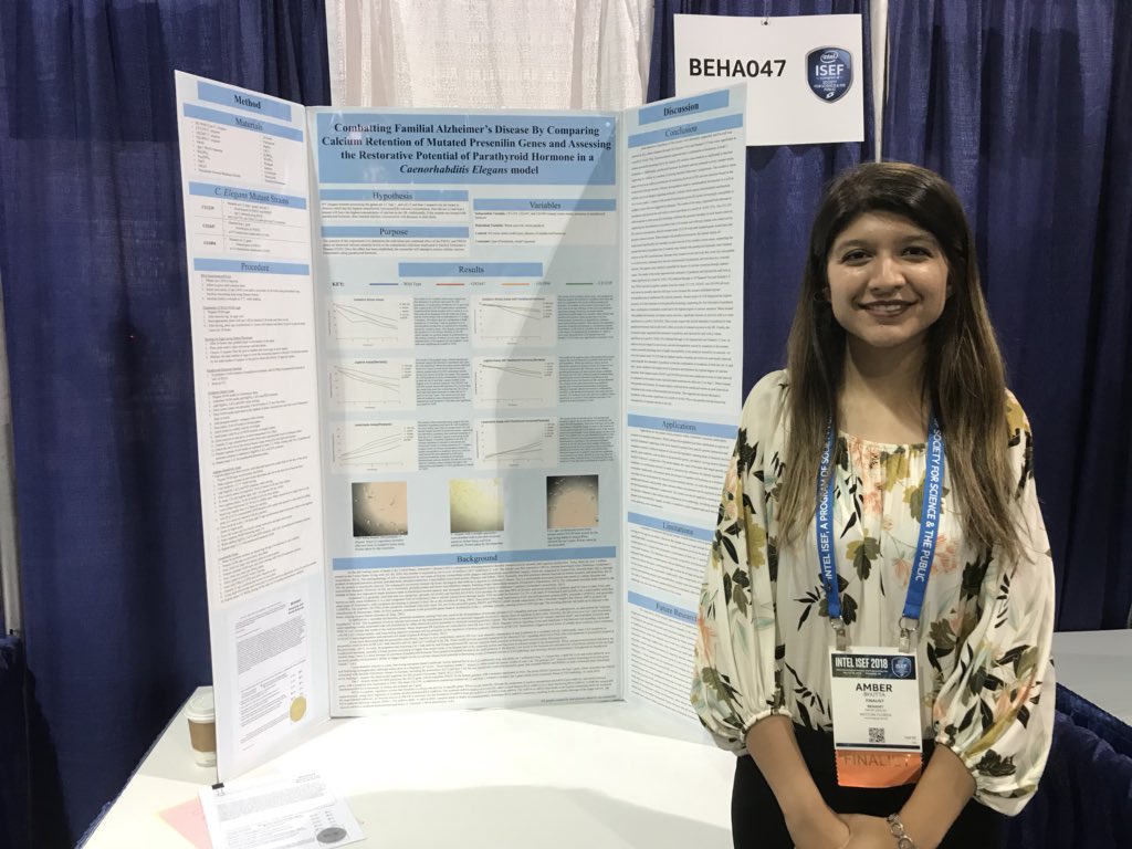 BrowardScience's tweet image. Congratulations to Amber Bhutta from Plantation, FL for her 4th Place Life Science Award at the Intel International Science Fair in Pittsburgh. Well done!