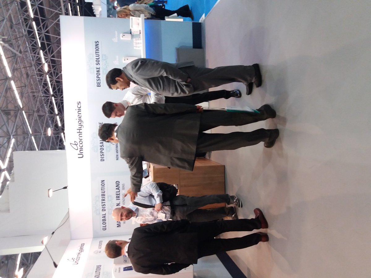 UnicornHygienic's tweet photo. A great turn out for our last day at @intercleanshow! We love to see our stand (12.502) so busy with everyone interested in our washroom solutions. Visit https://t.co/w3M8c27KQ7 #interclean2018 #Interclean #hygiene #LastDay #HappyFriday https://t.co/4cPnYydbol