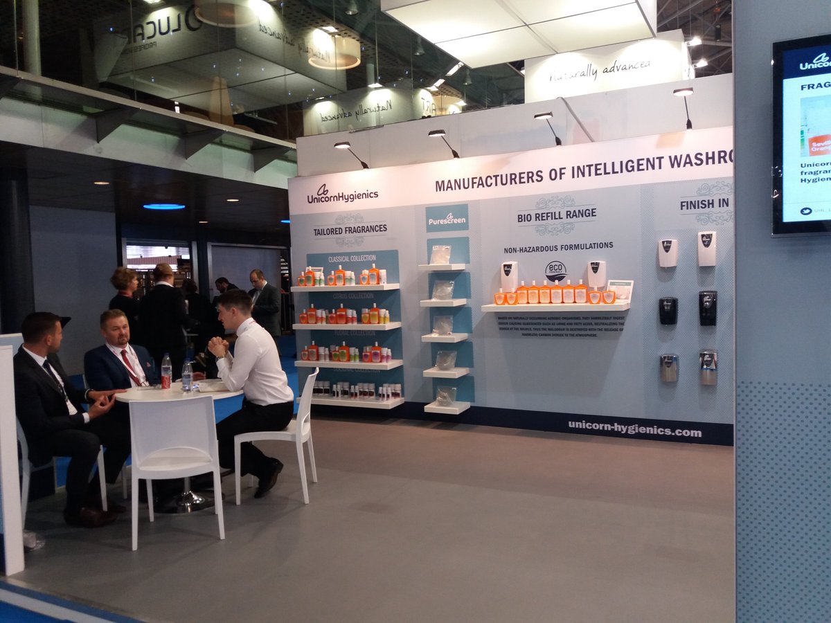 UnicornHygienic's tweet photo. A great turn out for our last day at @intercleanshow! We love to see our stand (12.502) so busy with everyone interested in our washroom solutions. Visit https://t.co/w3M8c27KQ7 #interclean2018 #Interclean #hygiene #LastDay #HappyFriday https://t.co/4cPnYydbol