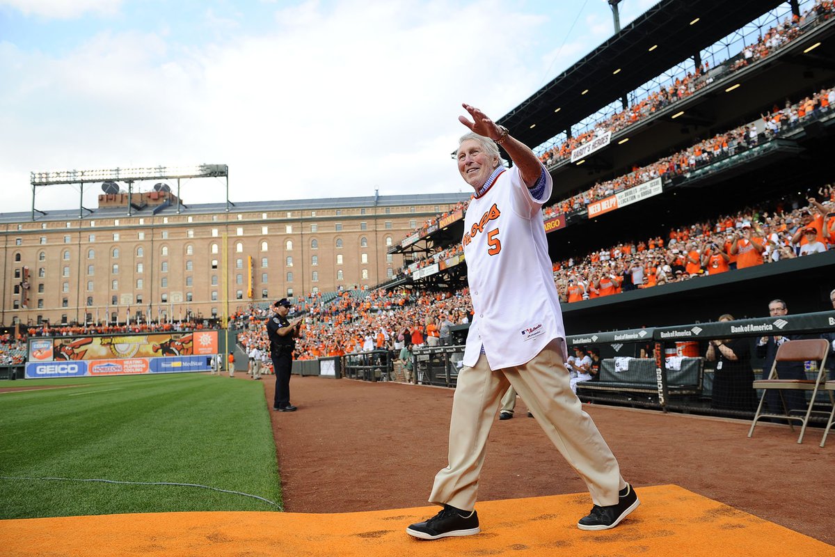 Orioles's tweet photo. Happy Birthday to Hall of Famer and #Orioles Legend, Brooks Robinson! #Birdland https://t.co/O5heVSSpa4