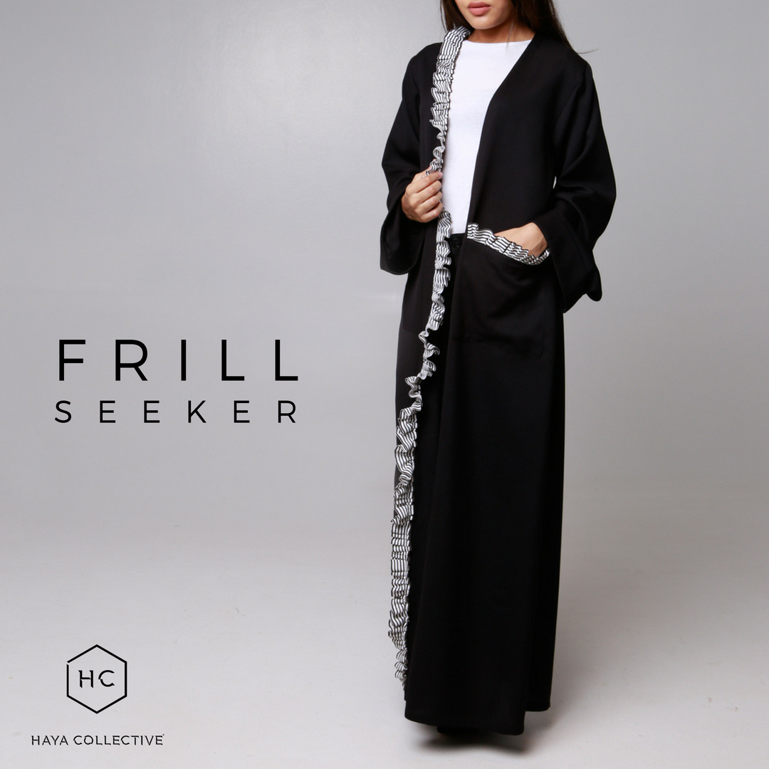 HayaCollective's tweet photo. A tiny touch of ruffles and frills is all you need to dress up your Ramadan looks.
Shop Ruffles Abaya (R899) at https://t.co/rCfNxtq764.
Eid ‘18 orders close at midnight on Sunday, 20th May.

#Ruffles #Abaya #Ramadan https://t.co/qACwdOSri9