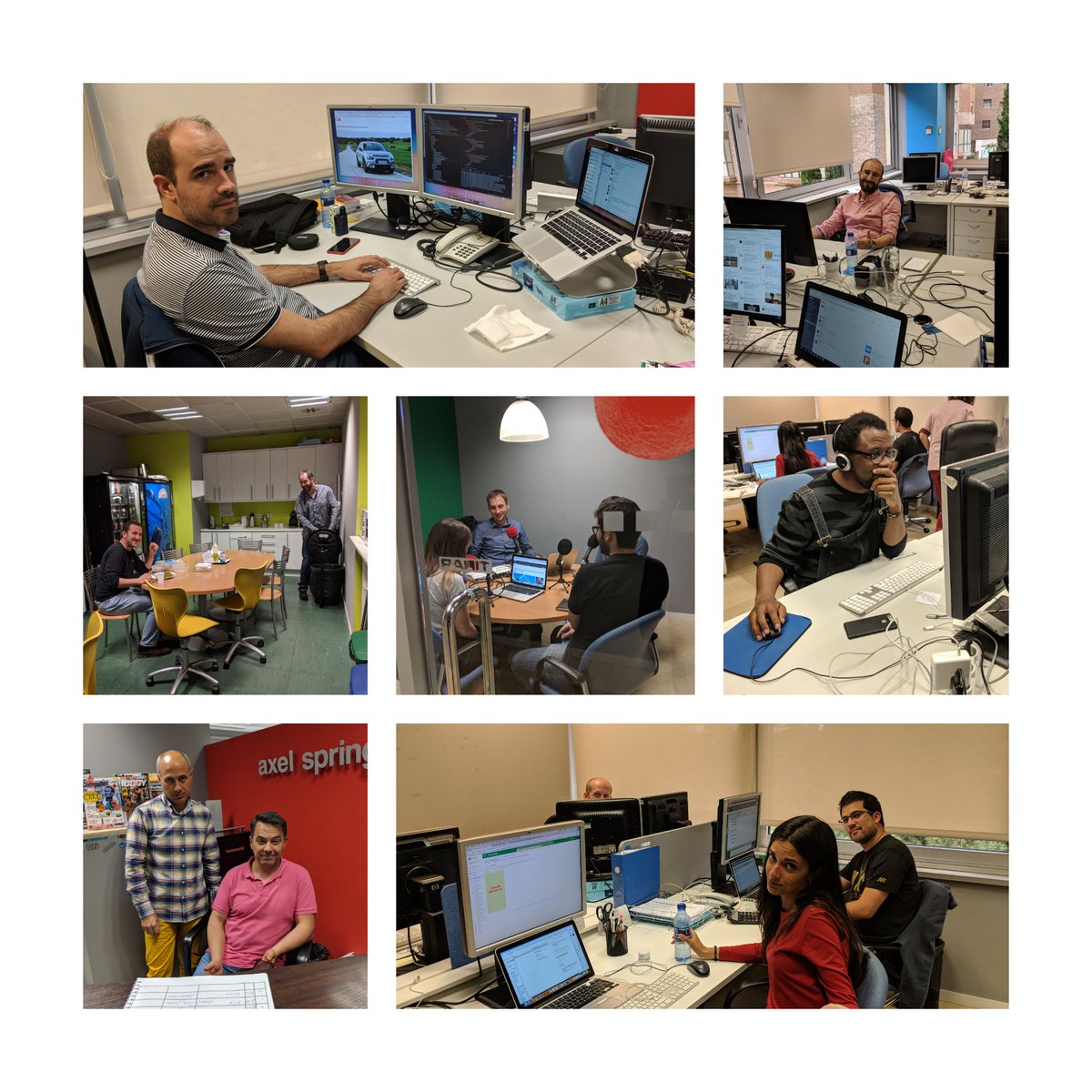 Springer_Things's tweet photo. Señores y señoras... ¡Saluden a la primera edición de Los Pringados del Viernes! Ellos son los héroes detrás  del telón. #SpringerThings @MariaEGalan @the_rafalution @edualvrz @KevinMonkey https://t.co/A6hNLPhkcb