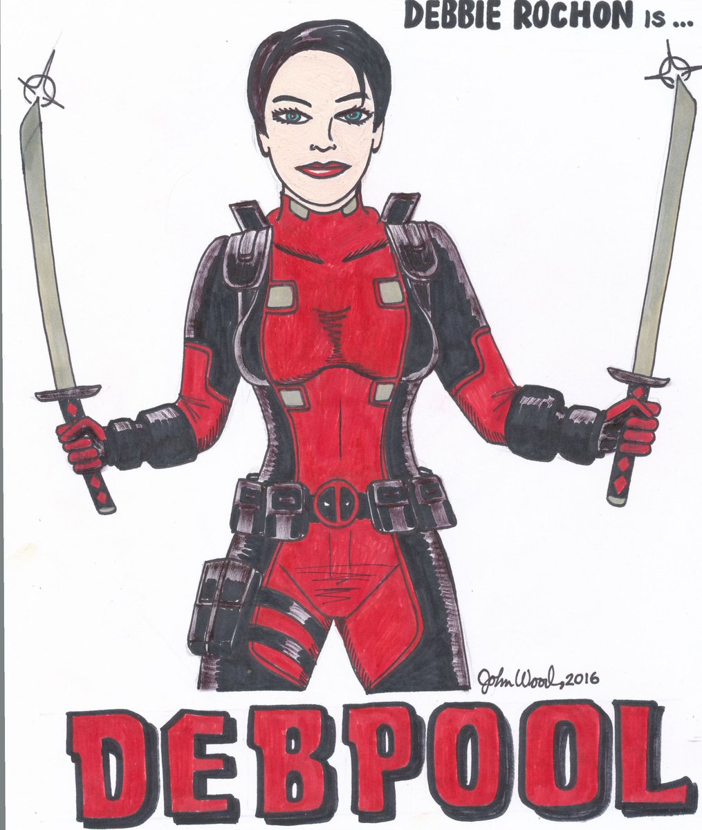 In honour of #Deadpool2 opening today, here's my #FlashbackFriday from 2016.  When I drew my good friend &amp; B-Movie Independent Scream Queen, <a href="/DebbieRochon/">Debbie Rochon</a> as DEBPOOL!  I hope <a href="/robertliefeld/">robliefeld</a> would be proud of it!  I know I am!  😊