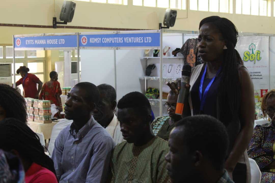 LSETF's tweet photo. The ES, @AO1379 took questions from the teeming entrepreneurs, demystified certain erroneous notions about ease of accessing LSEFT loans and also gave guidelines for processing our credit facilities.#MSMEFair #LSETFFair https://t.co/tCsBNEfjLo
