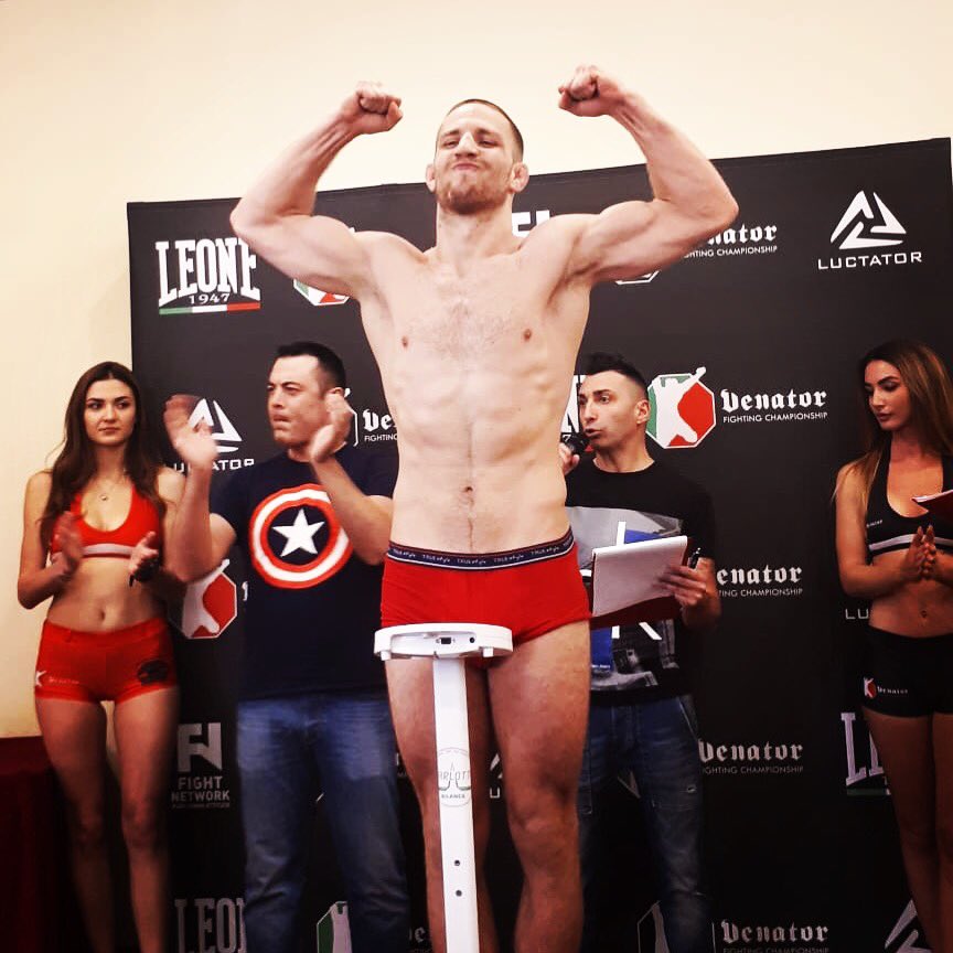 ctrlmstr's tweet photo. German Titan @JonasBillstein is on weight and ready for his @VenatorFC title fight tomorrow! ⚡️#Venator4 https://t.co/0yeFTdJgLC
