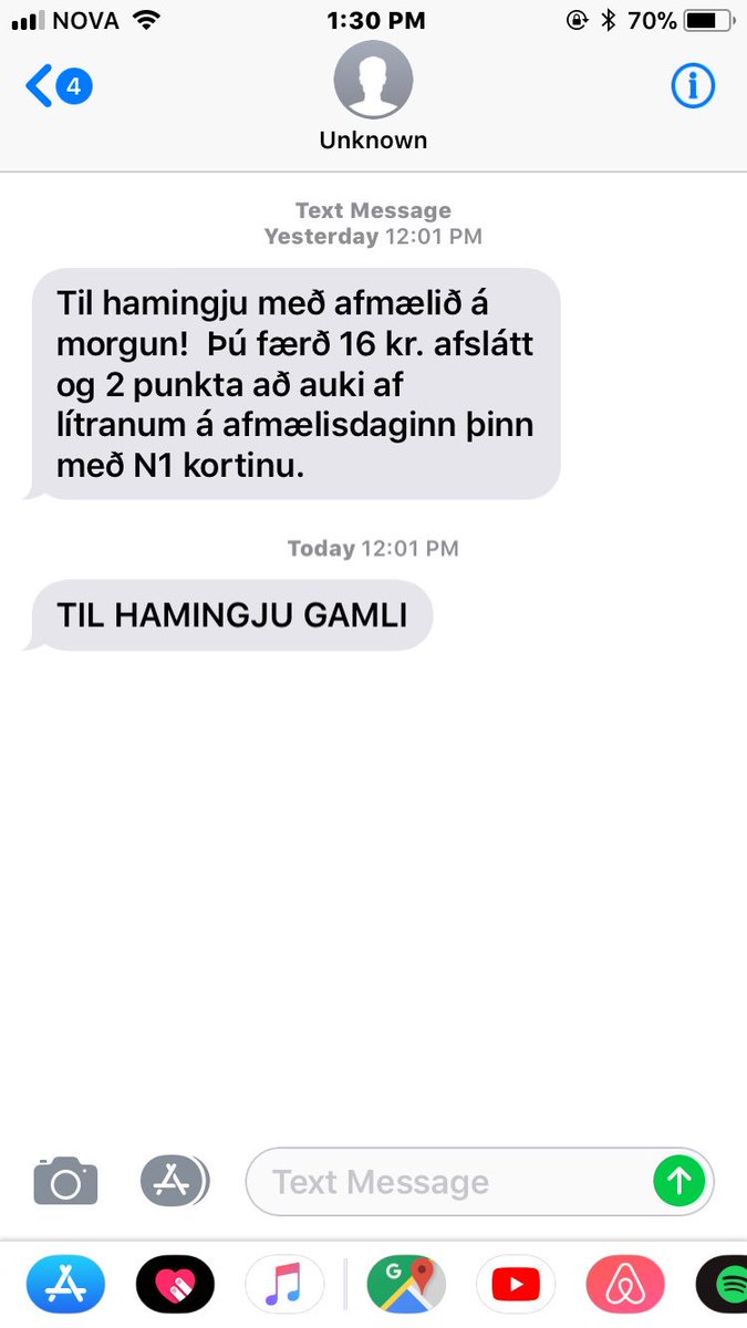 Hjartnæm afmæliskveðja frá N1 ❤️