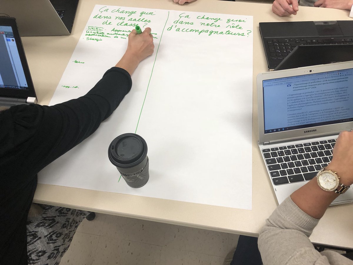 MariusBourgeoys's tweet photo. Compétences globales! On réfléchit aux incidences sur la pratique au #cecce ce matin! #leadped #escouadeedu https://t.co/LZaQ0f7tNR