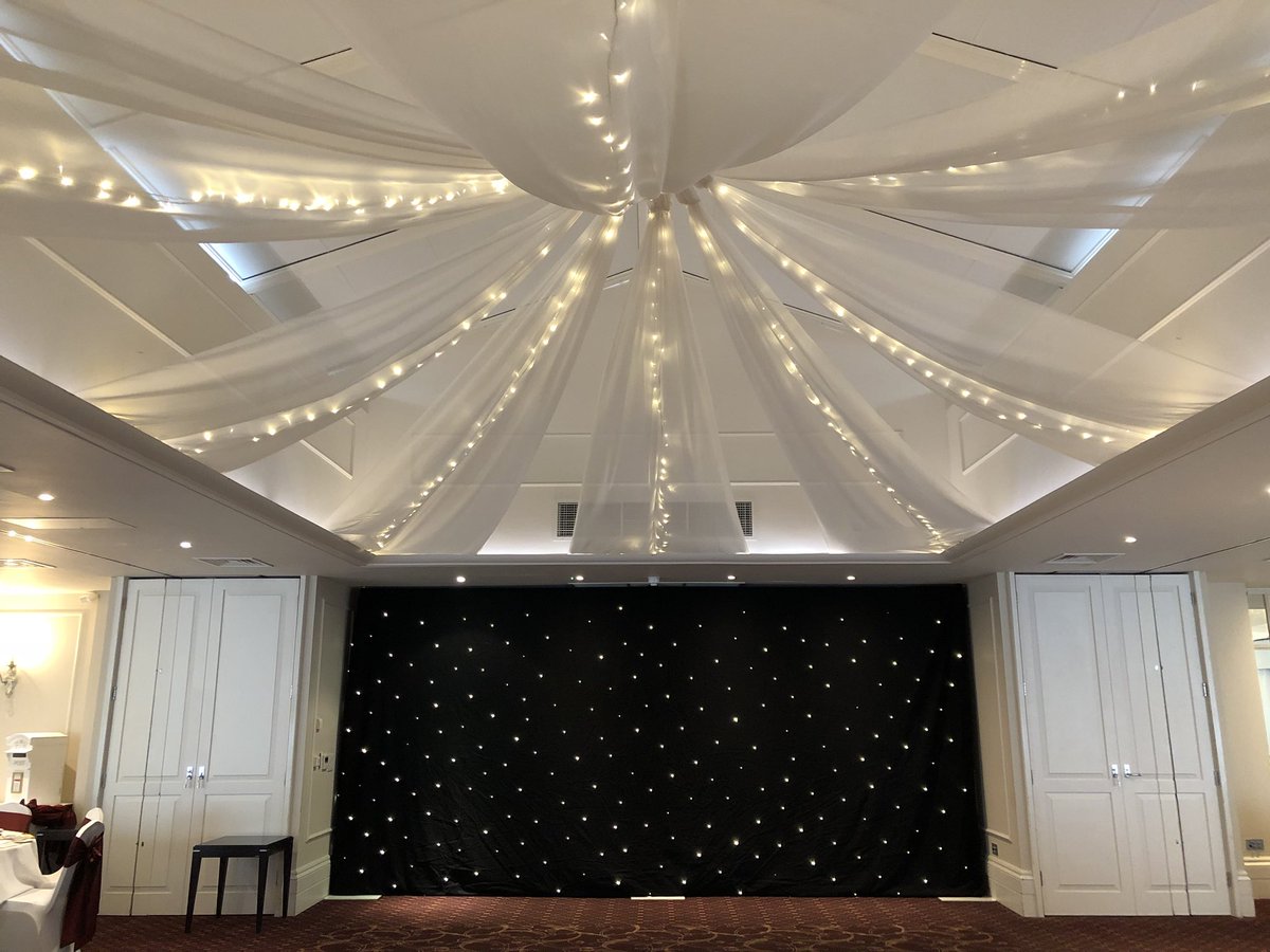 DeansEvents's tweet image. Beautiful black starcloth!  Perfect for backdrops begins dj’s and look stunning for full wall draping coverage for events. #magical #weddings #weddingdecorations #eventdecorations