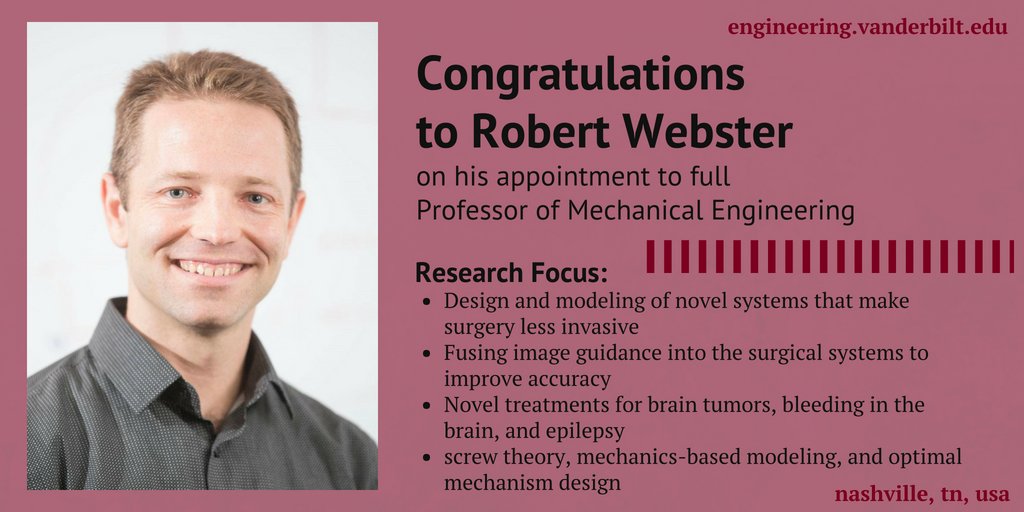 VUEngineering's tweet image. Kudos to Professor Webster - #robotics #surgery #lessinvasive #imageguidance #design #brain #mechanicalengineering #Nashville @ViseVanderbilt