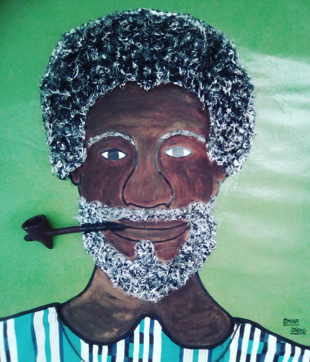 BiennaleDakar's tweet photo. Copyright: Omar Dieng alias "Go". Baramane - Exposition au centre culturel sacré-coeur #Kebetu #Bivildak2018 #Art @Dak_Artbiennale https://t.co/LZoRSssJGP