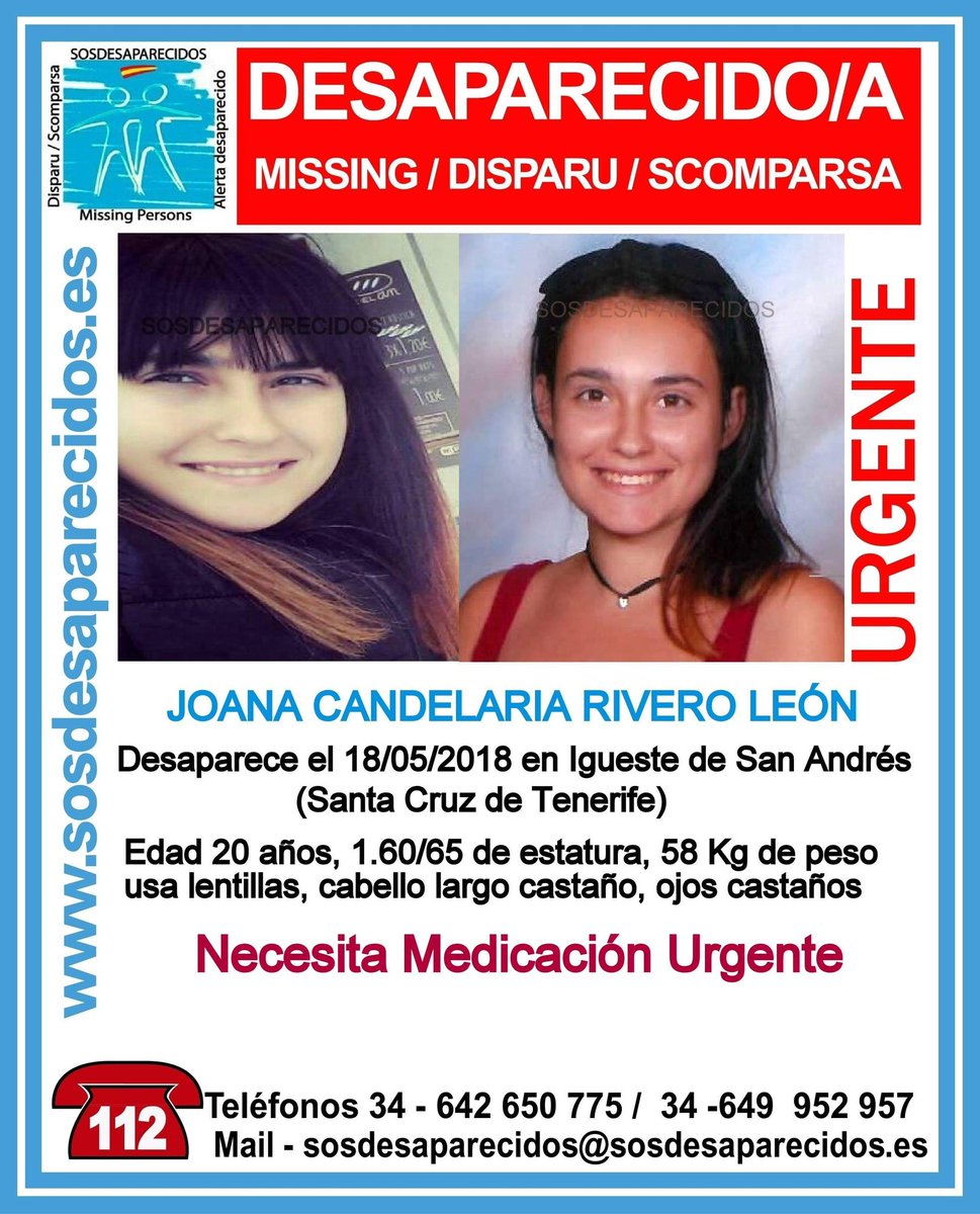 🔴 #RT

🆘 #URGENTE ⚠

Esta es Joana , necesita Urgentemente Medicación y ha #DESAPARECIDO en Igueste de San Andrés #SantaCruz #TENERIFE

Si la ves llama: 
☎062
☎112

También puedes contactar con <a href="/guardiacivil/">Guardia Civil</a> <a href="/sosdesaparecido/">ALERTA DESAPARECIDOS</a> <a href="/QSDglobal/">QSD desaparecidos</a> @Protecivilsctfe
