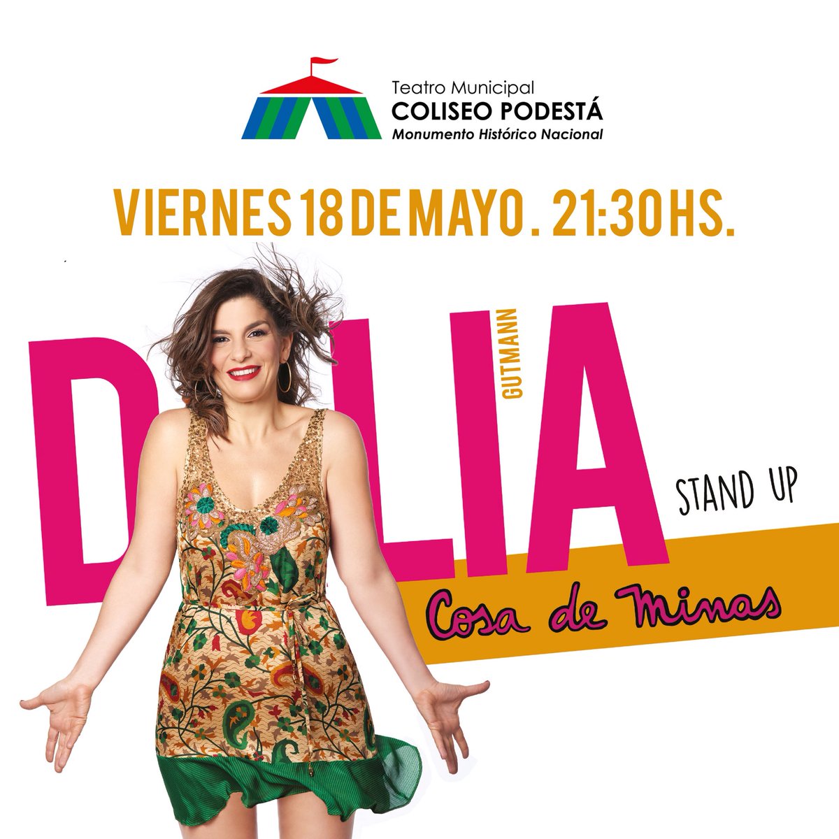 whproductora's tweet photo. #HOY @DaliaGutmann en el @tcoliseopodesta !!!! 
🌈las últimas entradas están en venta desde las 15 hs en la boletería del teatro y por @Plateanet https://t.co/2lVfiJTyN4