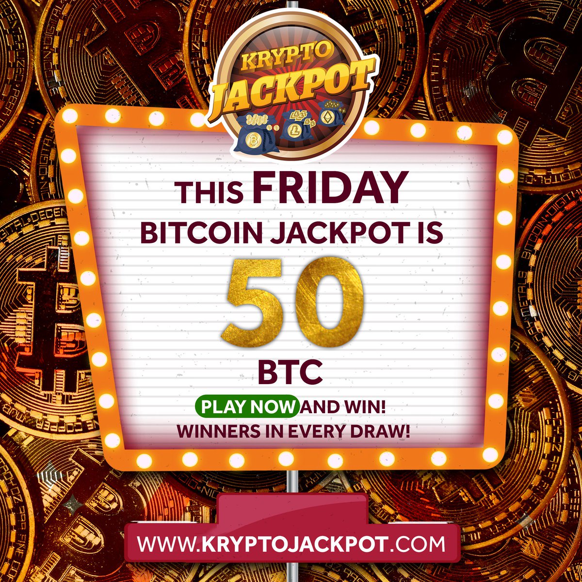 kryptojackpot1's tweet photo. 50 Bitcoin Jackpot Tonight! Play Krypto Lottery now! #ethereum #coinbase #coinmarketcap #binance #yobit #hitbtc #okex #Bitfinex #crypto #hodl #bitpay #crpt #xrp #xlm #bitcoincash #bitcoinprice #cryptonews #CPFC #paypal #mastercard #crpt #litepay #blockchain #blockcypher #bch https://t.co/DzjUkapncb