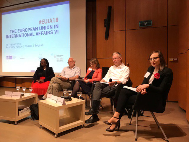 IES_Brussels's tweet photo. A few snapshots of the #EUIA18 conference that has just come to an end. It has been wonderful to witness once again so many stimulating debates on the #EU in #International Affairs. Speaking for all organisers, we hope it has been a fruitful, value-adding and pleasant experience! https://t.co/wc7AIpKWFW
