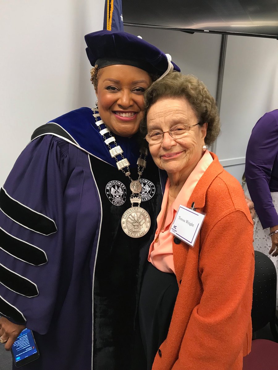 Jill4allMoCo's tweet photo. Dr. Pollard announces that everyone’s favorite abuelita, @mcps’s own Teresa Wright, is retiring. Instead of gifts she is establishing a scholarship for undocumented students. 💜🌟 @DrPollard_MC @montgomerycoll @GburgSga @GaithersburgHS @mocoboe https://t.co/5Sw501WQoP