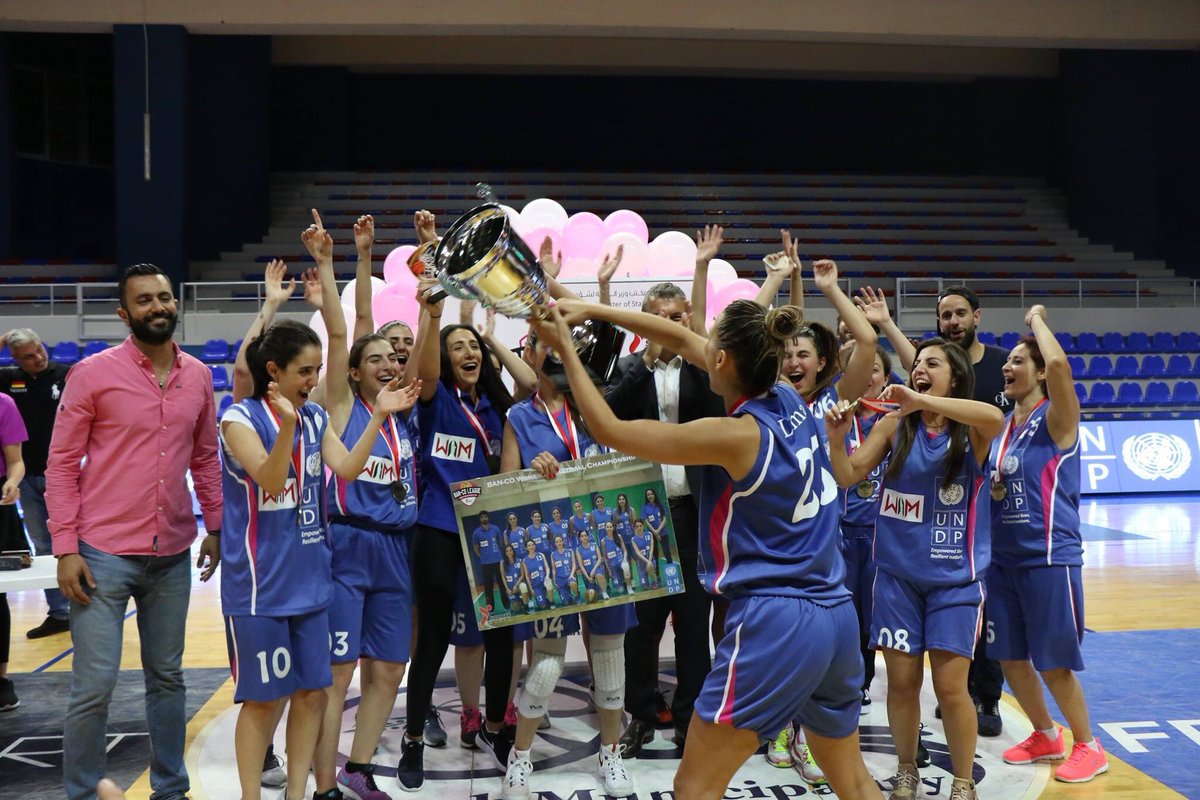 LBCISports's tweet photo. Congratulations to @UNDP_Lebanon on winning @SportsManiaLB Ban_Co Women’s Basketball Championship 2018 🏆👌💪 (Final Score UNDP 66-45 @touchLebanon) https://t.co/h6Lpd5UbfR