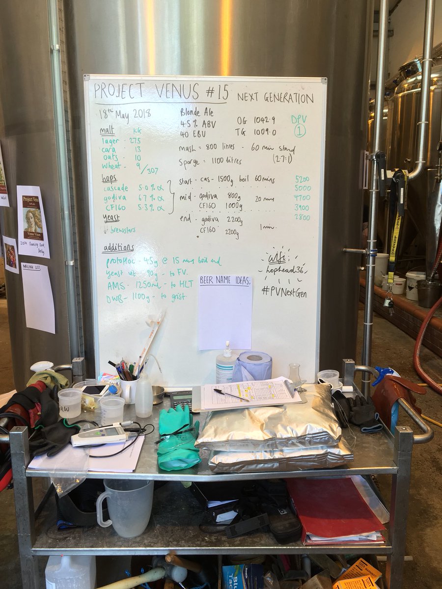 FaramEmily's tweet image. Mashing in @BrewstersBrew @AliceBatham 🍺🍺 #PVNextGen #ProjectVenus #beer #hops