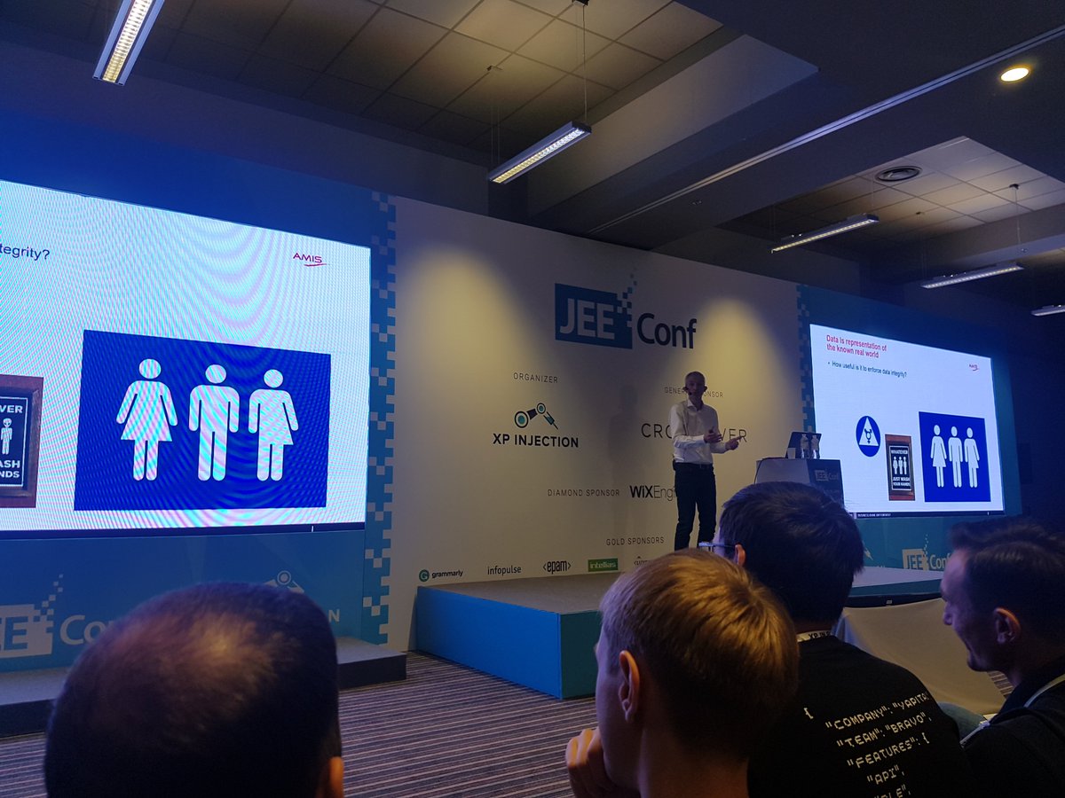 serreg_at's tweet photo. What do you know about data integrity constraints? See how easily it is to screw up... The times... ;) #JEEConf https://t.co/YtSW9smTQ2