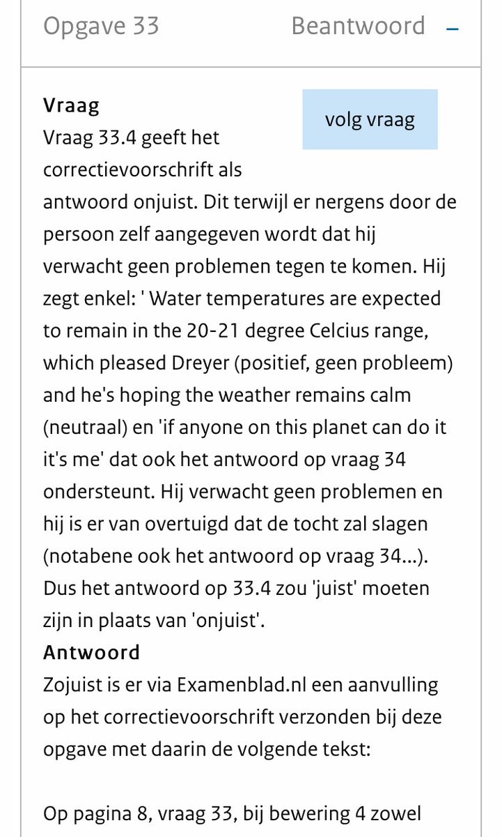 Toch leuk dat door m'n berichtje op 't prikbord bijna al m'n leerlingen een extra punt krijgen dat ze sowieso al verdiende. Maar onjuist is nog steeds écht onjuist... <a href="/hetcvte/">Het College voor Toetsen en Examens</a> #examens #engels #slordig #examenengels #vmbotl