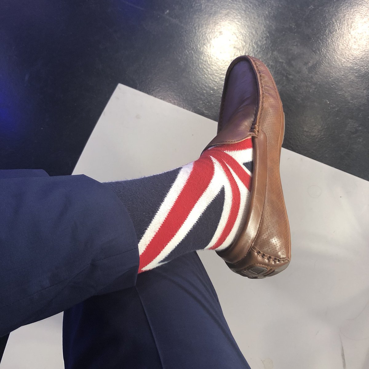 BlaineStewart's tweet image. Wearing these socks as a signal to Prince Harry that it’s not too late for us. Call me. You have my number. It’s on the restraining order.