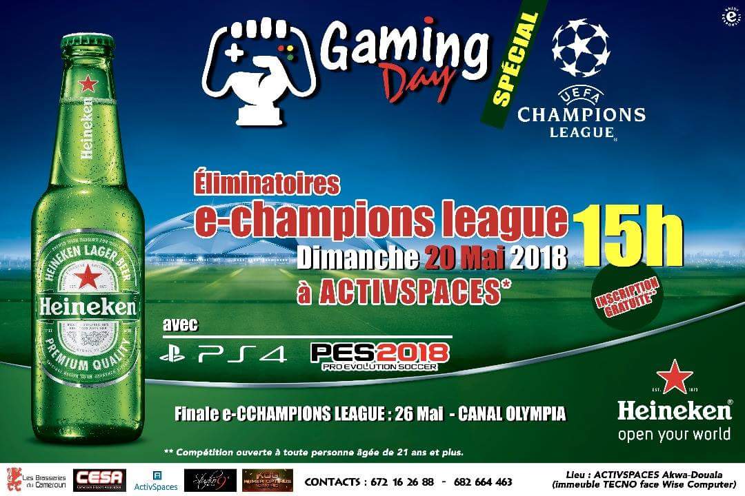 GamingDay237's tweet photo. Rdv dimanche 20 mai pour les éliminatoires du tournoi e-champions League ...🎮

⌚ 15h
📌 @ActivSpaces https://t.co/4CLsR9SZRN