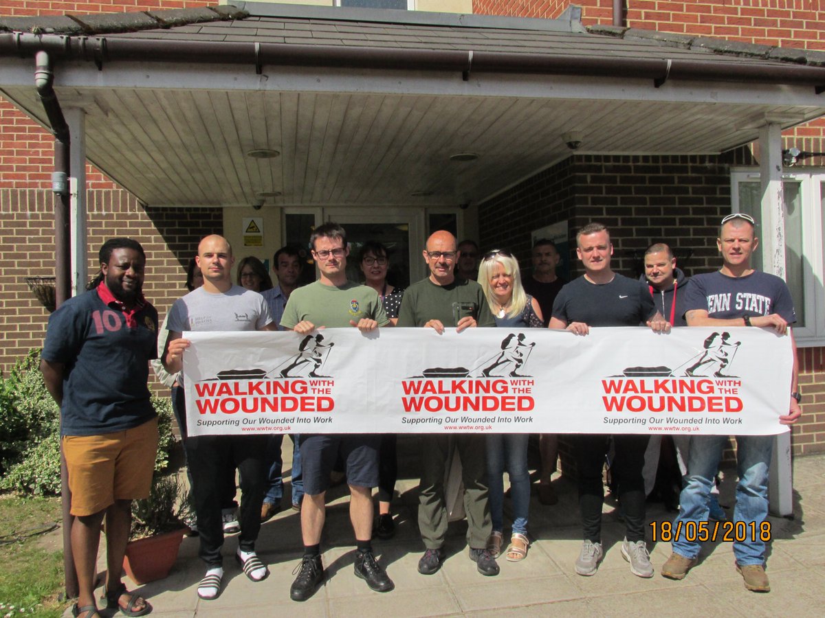 We bid farewell to the Customers, Staff and Friends who are departing to take part in @supportthewalk #Cumbrianchallenge Good luck to those taking part and have a safe journey #Veterans