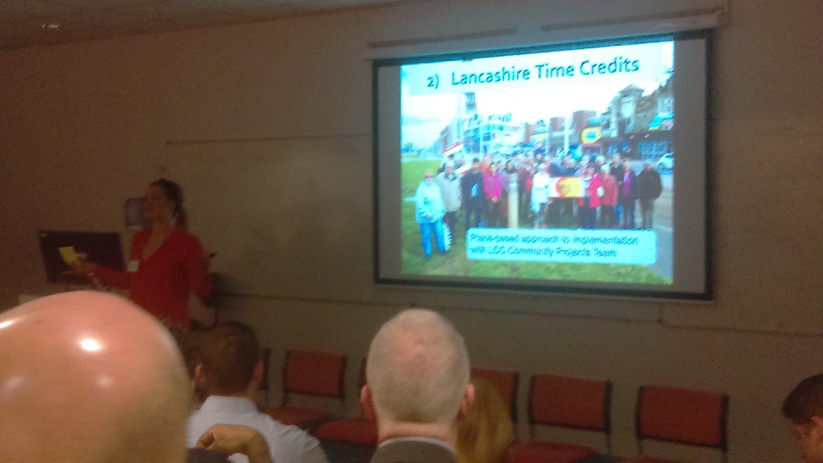 SteveSi18970395's tweet photo. Harriet Pugh is talking to Lancashire public voluntary and community sector about mobilising communities, social action for health and new ways for services authorities to work in genuine partnership with communities #justaddspice https://t.co/ii459zlEcP