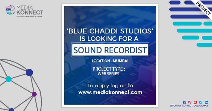 Media_Konnect's tweet photo. Sound Recordist required for an upcoming web series. If you have what it takes, then we've got an #opportunity for you!
'Blue Chaddi Studios' is looking for a Sound Recordist.
https://t.co/OhoKTu06E2
#MKprojects #soundrecordist #webseries #MediaKonnect #Jobs #media https://t.co/mG9CKV4do4