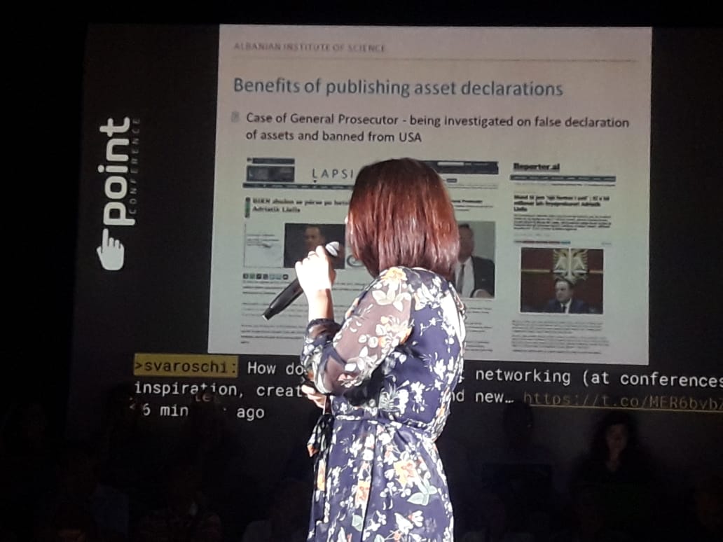 besjanahysa's tweet photo. Stories from the SEE Region: Opening Data for a more Transprent Society. @AIScience presents #openprocurement &amp; #Opencorportes. #point70 @PointConference https://t.co/ZsrPDrlxGd