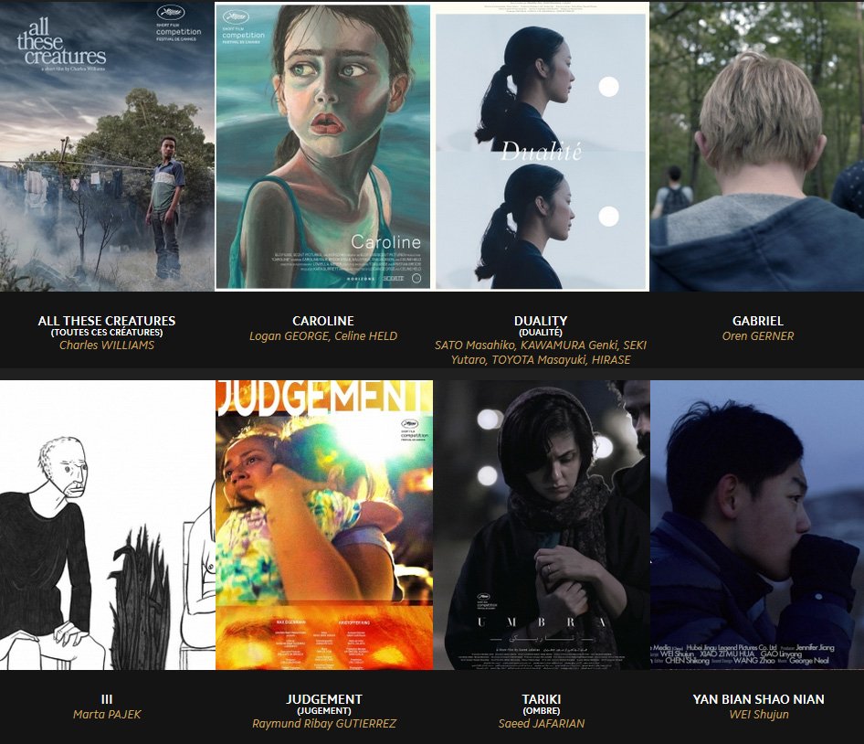 Festival_Cannes's tweet photo. En ce moment salle Debussy, on découvre les 8 courts métrages en Compétition qui concourent pour la Palme d'or. Vous avez une deuxième chance de les découvrir à la séance de 13h30, salle Buñuel! #Cannes2018 https://t.co/ddOoUN7mOh