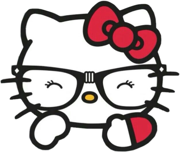 kapaterson's tweet photo. Just had to tape my glasses together after leg snapped off while at desk. Was feeling like every speccy character in a film ever, but then I found this #HelloKitty image. If she can do it, so can I. https://t.co/Q5pzGKabcW