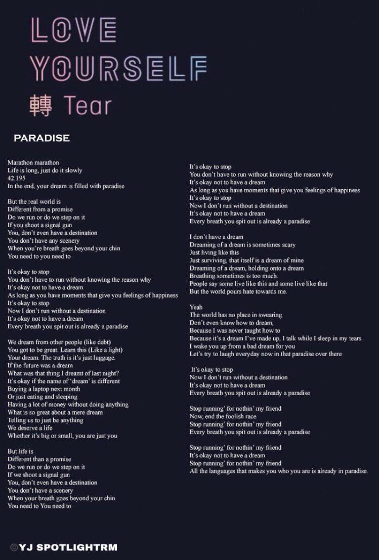 🐰👼ᴛᴏʀɪ🐥🍨 on X: PARADISE LYRICS (ENGLISH TRANSLATION) DO NOT RE-POST  WITHOUT CREDIT! #EXO #엑소 @weareoneEXO #DONT_FIGHT_THE_FEELING (ok got the  right ht this time 😅)   / X