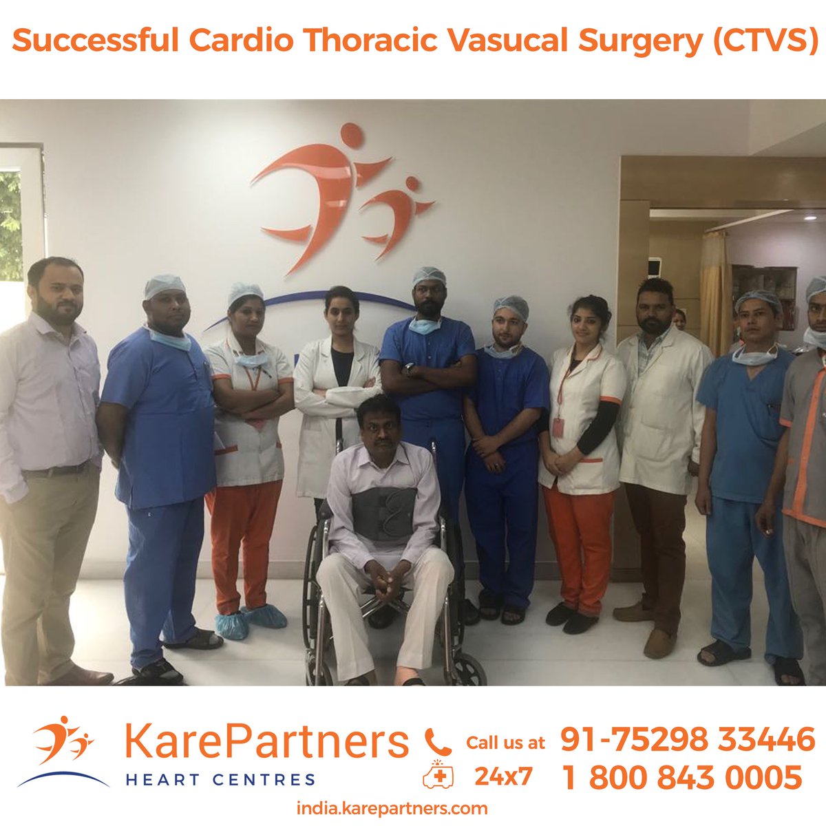 kare_partners's tweet photo. Successful "Cardio Thoracic Vascular Surgery (CTVS)" or commonly known as "Open Heart Surgery" happened in @kare_partners Chandigarh. The procedure was done by renowned doctor Dr Shashi Jindal (Consultant and Cardiac Surgeon). Kudos to the whole team of Kare Partners. #Goodhealth https://t.co/FNfbKWZkdO