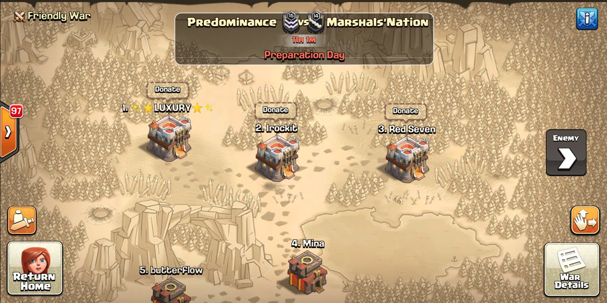 <a href="/champwarleague/">Champions War League</a>  playoffs round 1 🥊  good luck <a href="/MarshalsNation/">MN</a>