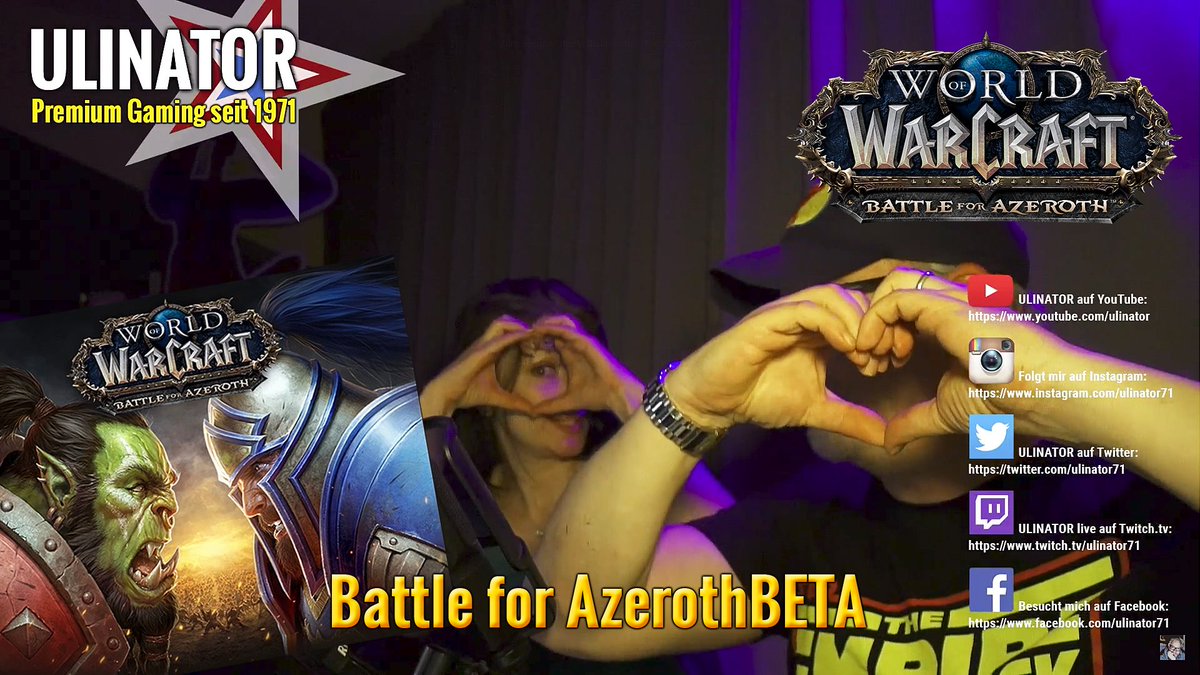 ulinator71's tweet photo. Nicht vergessen: heute, 23 Uhr, Livestream auf Twitch!
https://t.co/KXrl7n8KZa
#TwitchPrime #twitchaffiliate #TwitchDE #WorldofWarcraft #BattleForAzeroth #beta #Livestream #live #LetsGo #letsplay247 #YouTube #youtubegaming #YouTuber https://t.co/cCd28mhYis