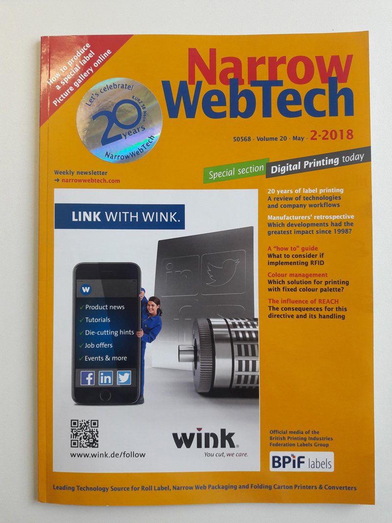 NarrowWebTech's tweet image. May issue of #NarrowWebTech is out now! Besides celebrating our 20th anniversary by looking back to the whole label production &amp;amp; asking press manufacturers &amp;amp; label experts, read about #RFID, #colormanagement, #REACH, an interview with @AWA_Worldwide &amp;amp;more! bit.ly/2LaiJWg