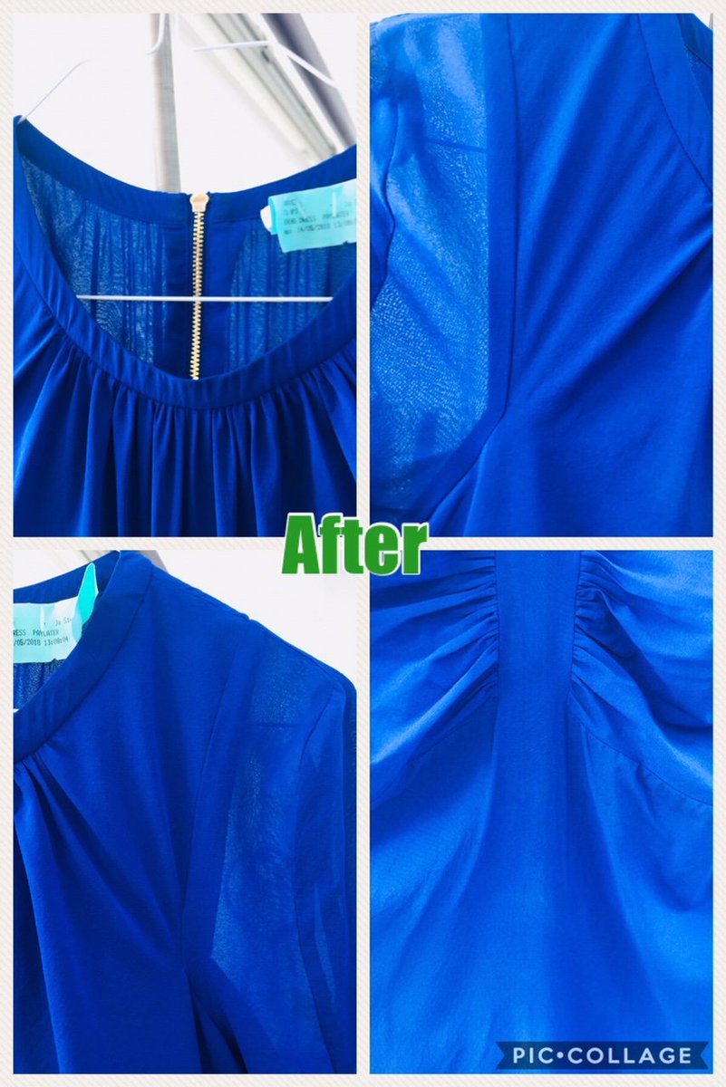 What have we been up to? Busy caring for your garments. We had this Silk evening dress come in for delicate cleaning. Had lots of spots (busy party😉) on it. Did the delicate cleaning through Lagoon Wetcleaning and woohoo look at the results yourself!