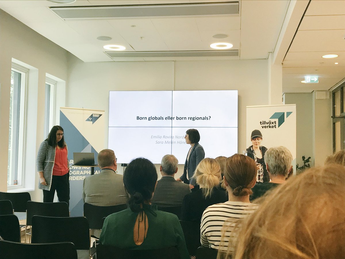 eknexport's tweet photo. Born globals är ett växande fenomen men fortfarande relativt ovanligt i en svensk kontext enligt forskningen. Hur når Born globals fortsatt internationell tillväxt diskuteras på Tillväxtverkets seminarium.  #gointerlab #eknexport https://t.co/eiQcnMPYQU