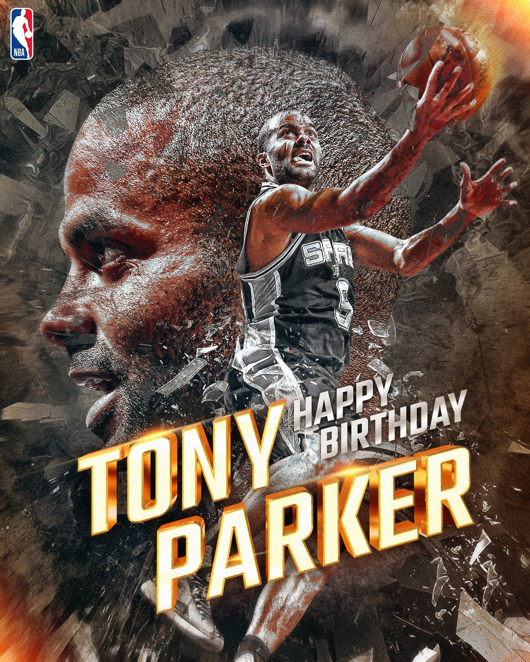 5/17 36                         Happy 36th Birthday, Tony Parker!!   