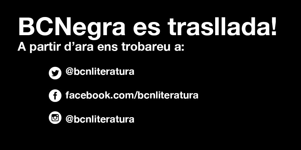 .@bcnegra es trasllada! A partir dels pròxims dies ens trobareu al perfil @bcnliteratura!