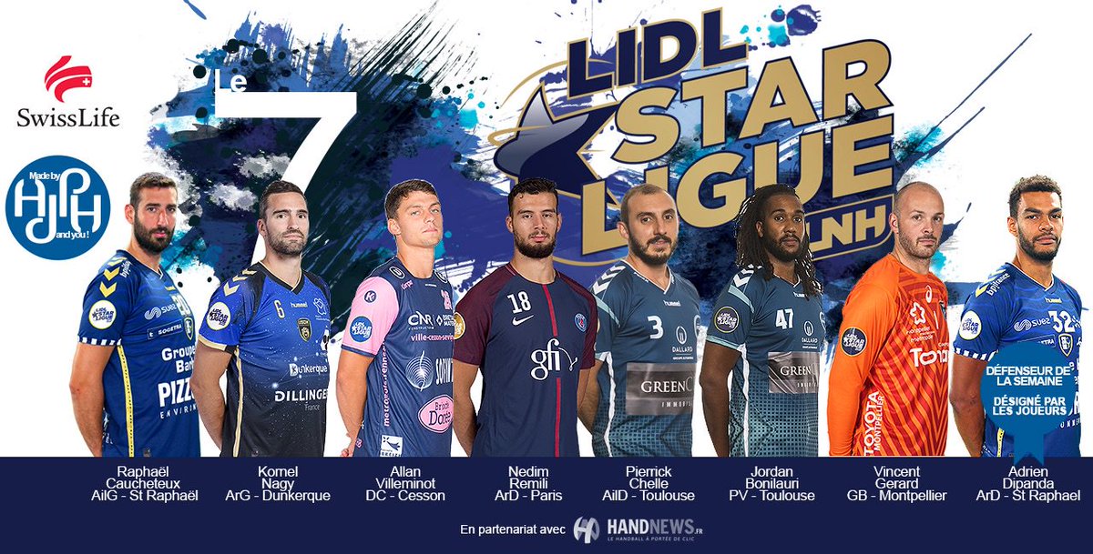 AJPHandball's tweet photo. #7delasemaine By @AJPHandball
J24 @LidlStarligue
➡️ On approche du dénouement de ce championnat !! Intense !! Passionnant...
➡️ Nouvelle équipe de rêve !! Des joueurs élus par les joueurs eux-mêmes !! Election unique !!
A savourer
⬇️⬇️⬇️... https://t.co/AA6u4cOiA4