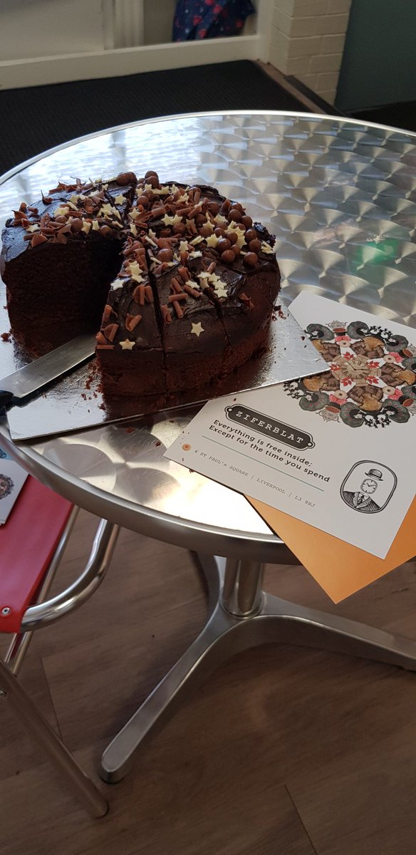wearenugent's tweet photo. Great catching up with @ZiferblatJoey and @ZiferblatSimon from @ZiferblatStPSq. Thanks for the cake, we've already started! 🍰🎂 https://t.co/U7OpTtQjfy