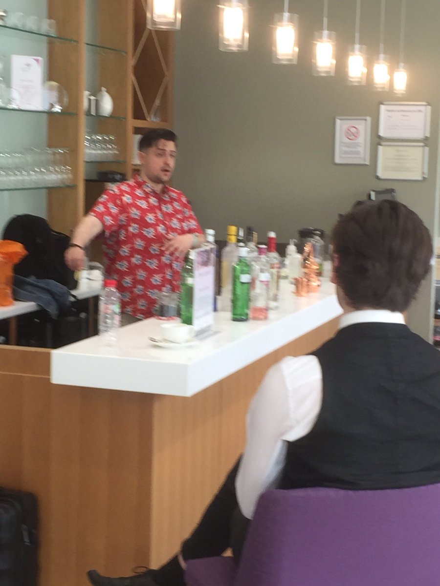 john_govan's tweet photo. Marios from Waachosen doing cocktail masterclass as part of the Diageo bar academy with our Hospitality and Bartender students - excellent session with great passion https://t.co/fKnRg6Z2HM