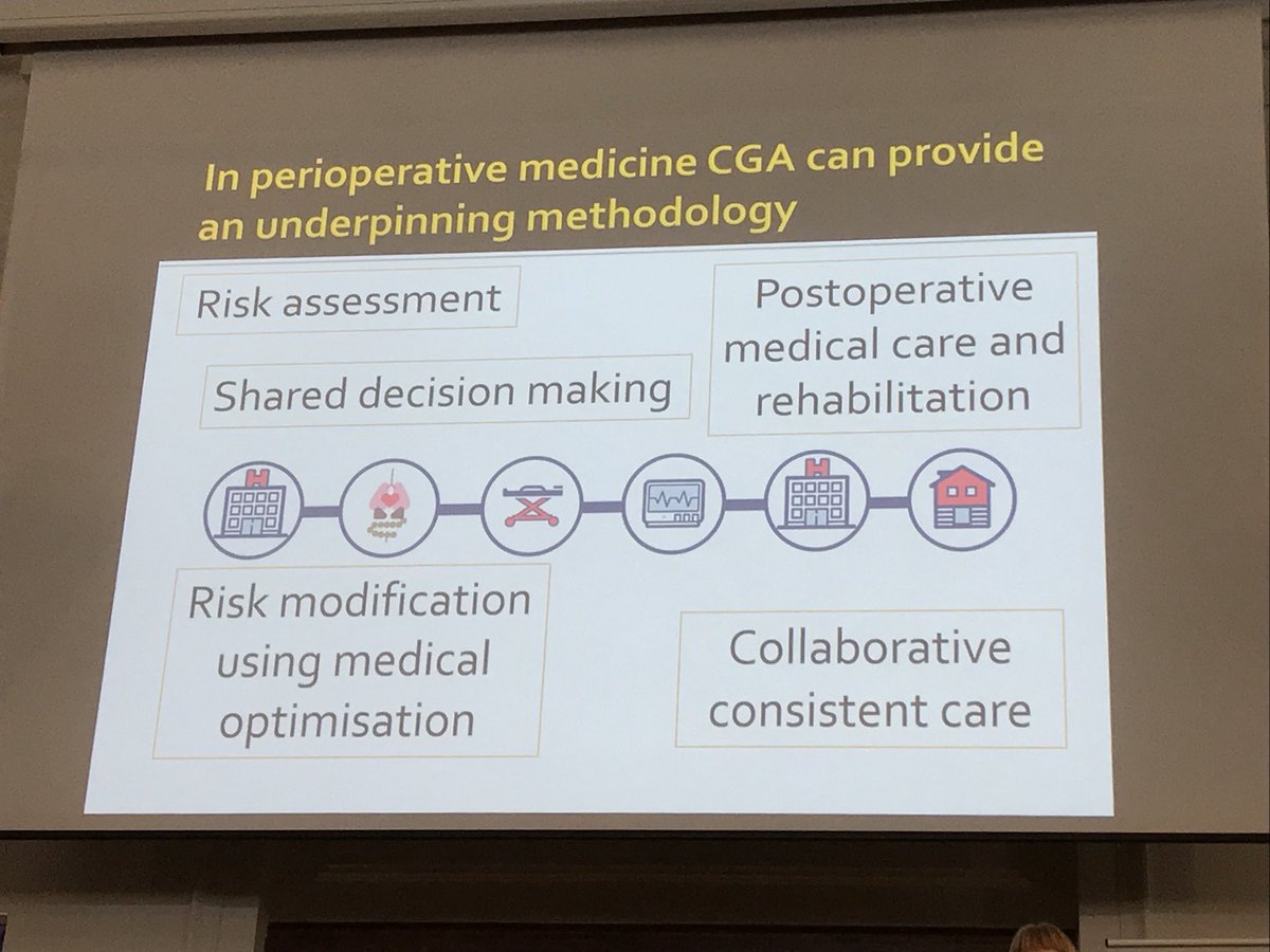 HelenWi72016310's tweet photo. Great slide from Judith Partridge demonstrating ongoing CGA throughout surgical pathway @AgeAnaesthesia #BGSAAA https://t.co/A1fJOuder0