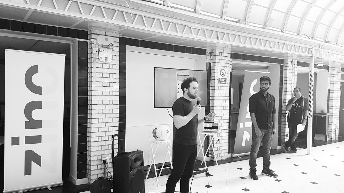 OliBarrett's tweet photo. Loving hearing about @join_squad here at @zincvc - all about social saving. Helping friends to save together: https://t.co/ISHp7FrgHG #zincm1 https://t.co/PJRWY5bIou