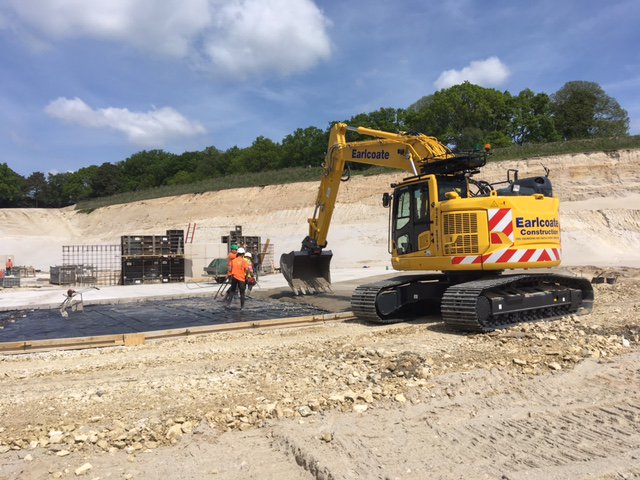 Another Earlcoate contract going well at Binnegar Quarry, Wareham.

Freshly arrived from Japan, the first Komatsu PC228-11 to hit UK soil!