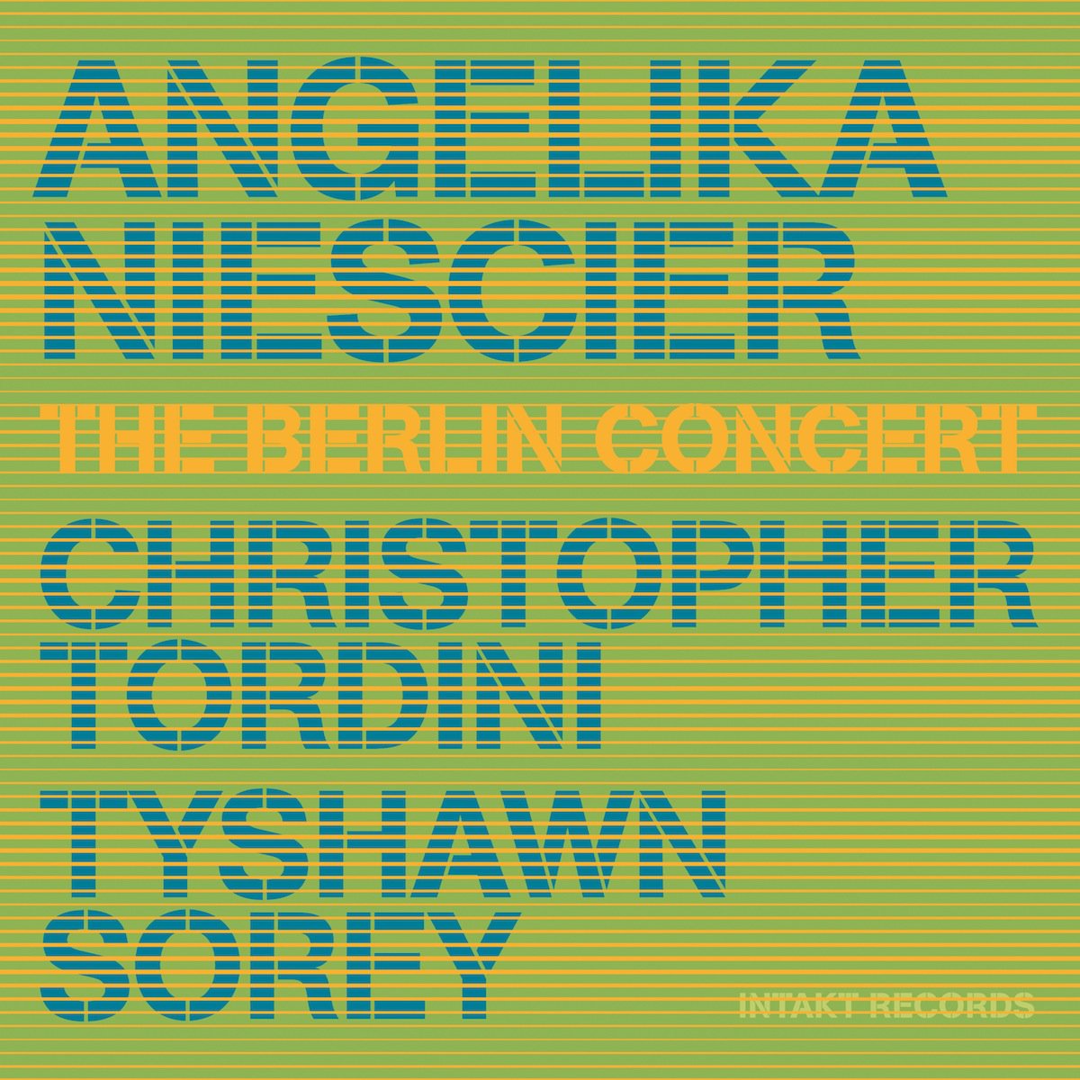 New release in May 2018: ANGELIKA NIESCIER – CHRISTOPHER TORDINI – TYSHAWN SOREY. THE BERLIN CONCERT. Angelika Niescier: Saxophone. Christopher Tordini: Bass. Tyshawn Sorey: Drums. Intakt CD 305. intaktrec.ch/305-a.htm @ChrisTordini #Niescier @tyshawnsorey