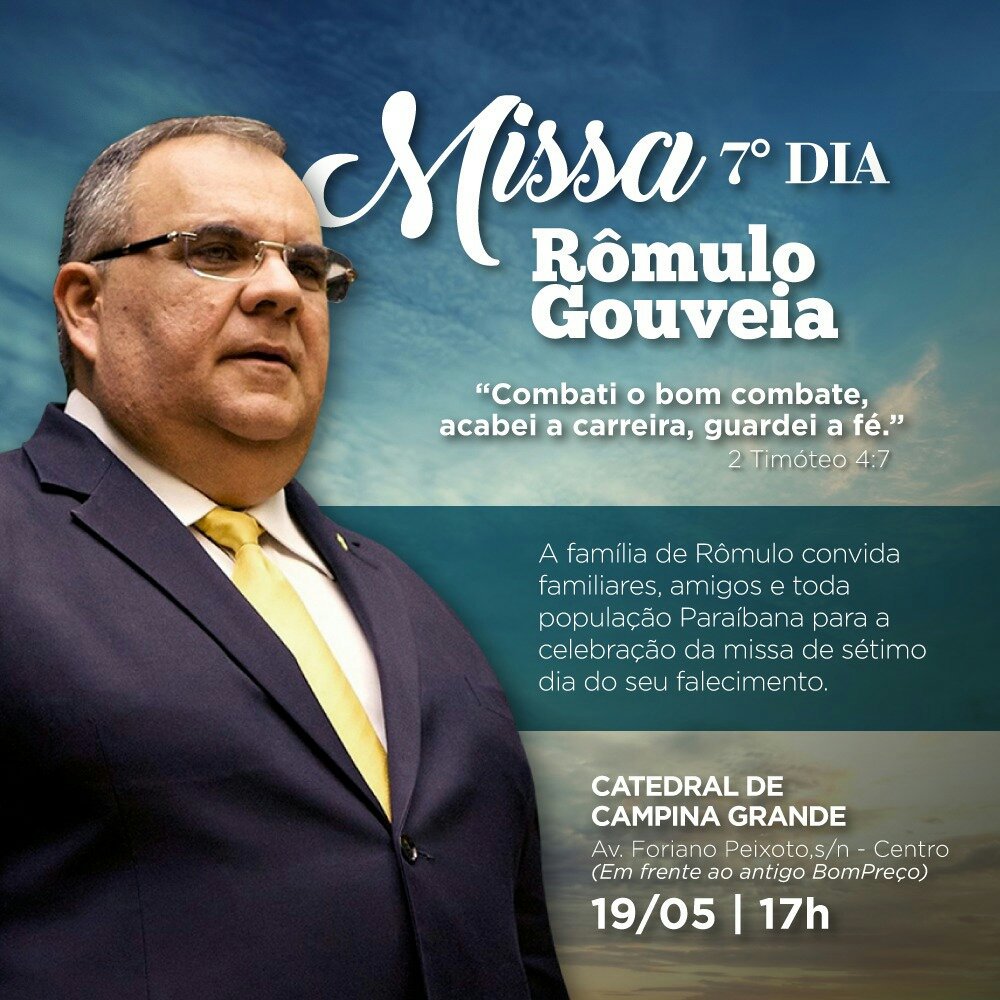 Um doloroso convite para todos amigos...
<a href="/RomuloGouveia/">Rômulo Gouveia</a> deixou muito mais que uma herança, ele deixou uma Missão...